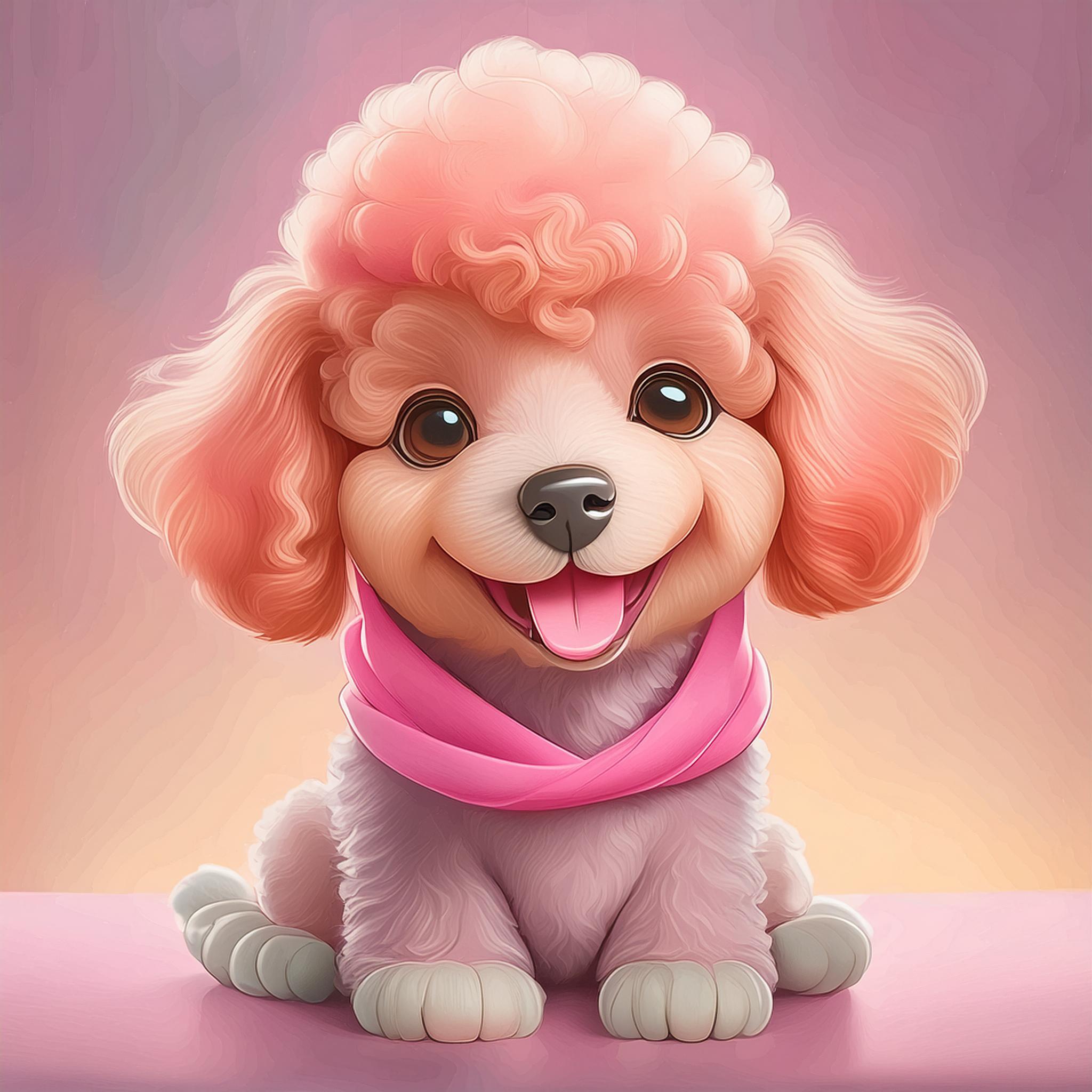 ドイリー❤️ぴんく♡ぷーどる トイプードル（アイコン用5点セット） | Icon Labo BREEZE