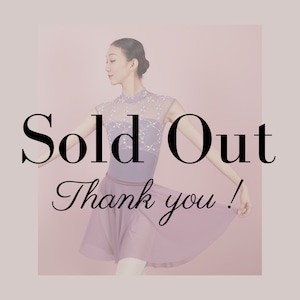 ボトルネック刺繍 バレエ レオタード(パープル)