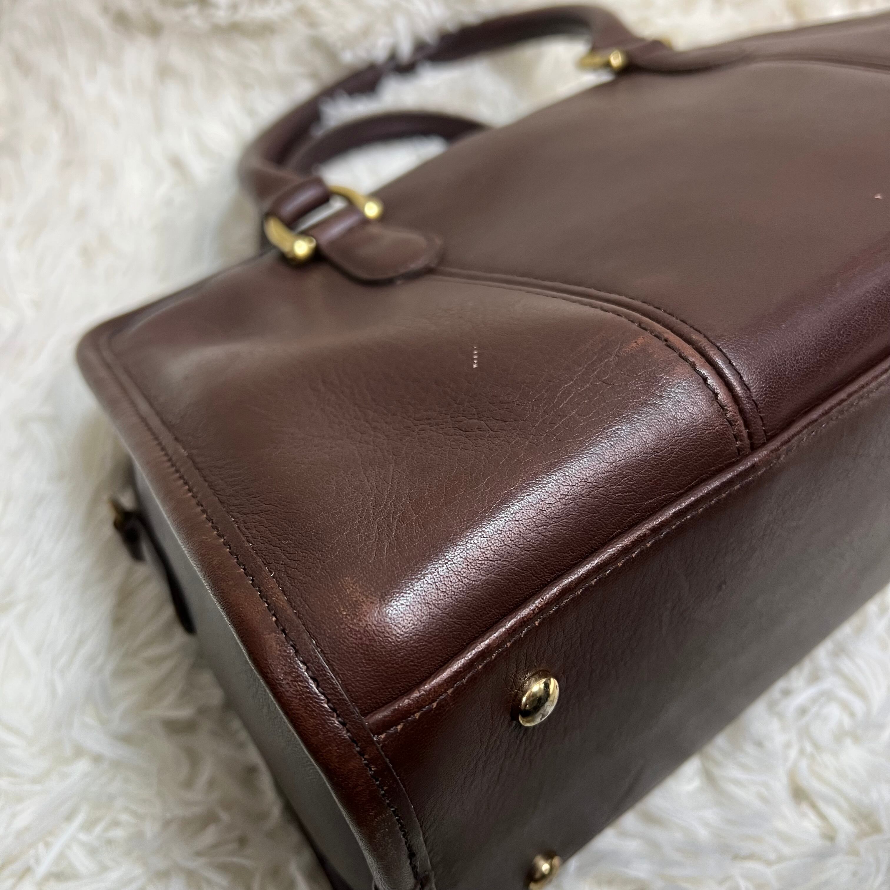 OLD COACH ミニボストンバッグ ブラウン 極美品 茶 オールドコーチ