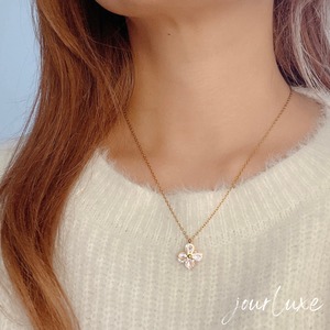 flower zirconia necklace #N1008