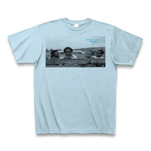 Journey×Journey 26Letters T-shirts from Uganda/Ice blue