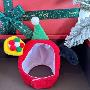 【PET】8種類展開クリスマス風色々面白い立体感あるアニメ動物飾りペット帽子