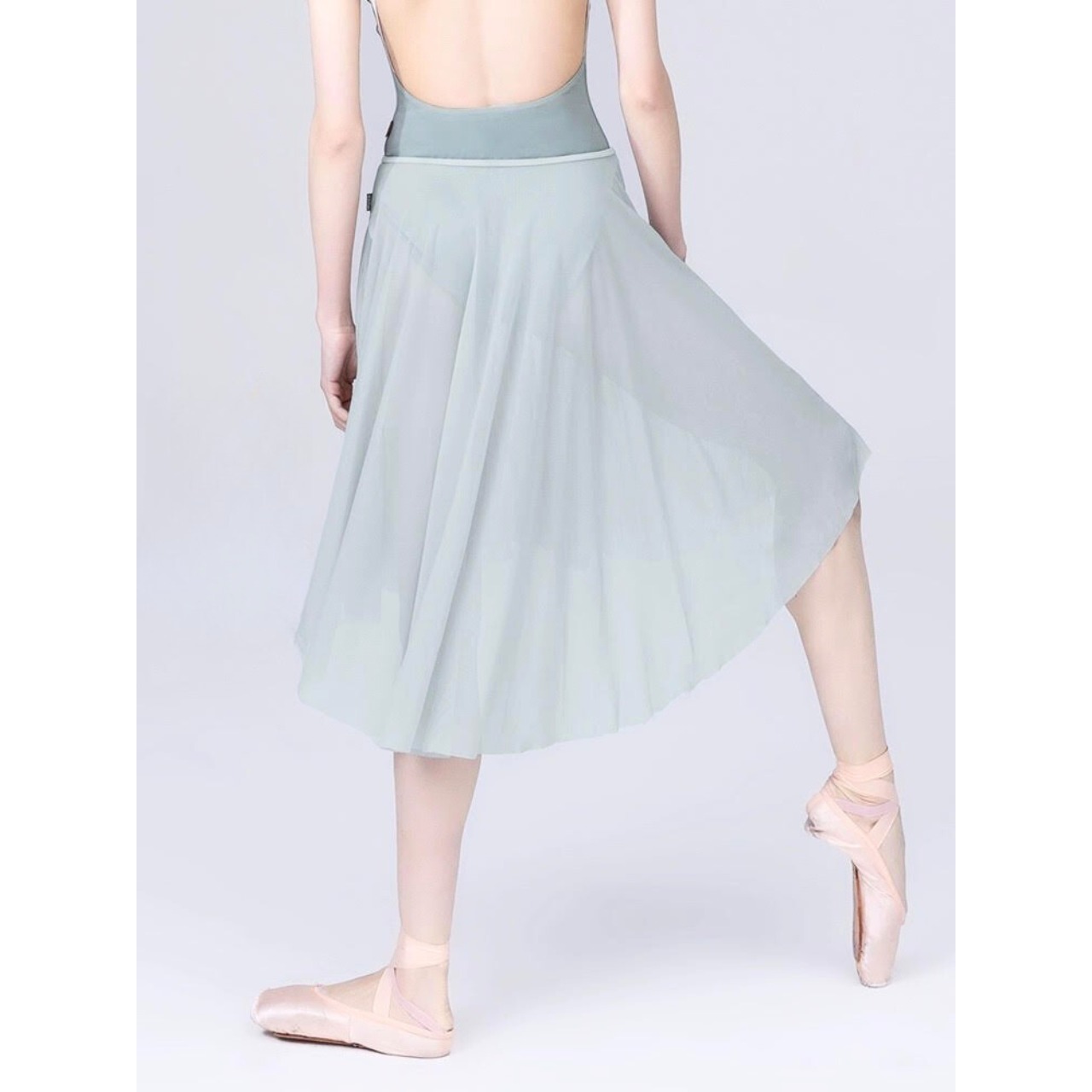 メッシュドレープ リハーサルスカート 5色展開 L1204