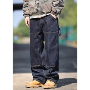 Straight denim cargo pants 1191