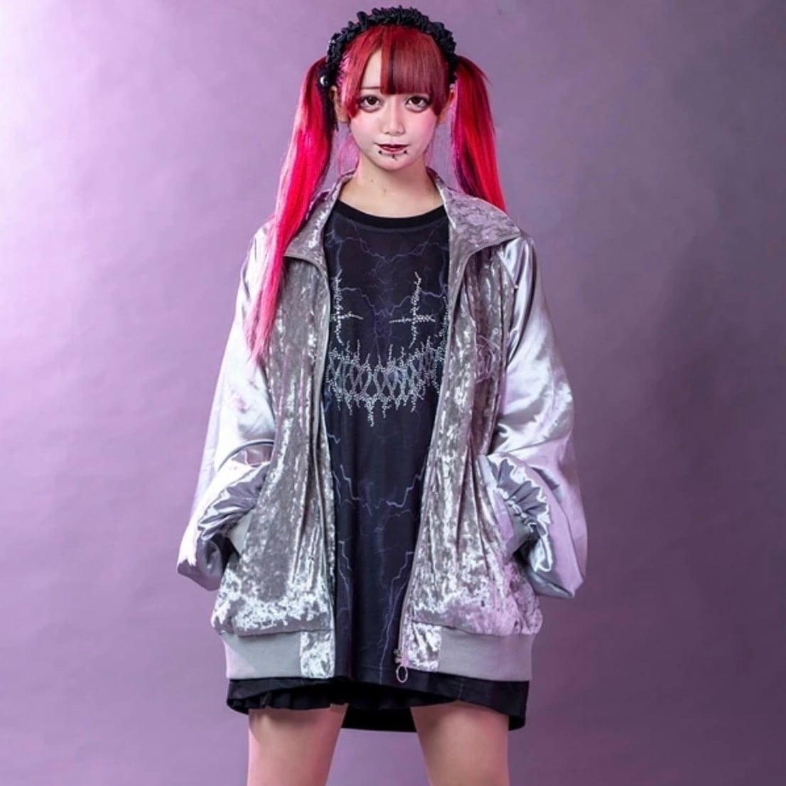 【Backstage pass】(バックステージパス) CAMELLIA(カメリア) バッククロス スカジャン  AGS5901  スカジャン ユニセックス サブカル 地雷系