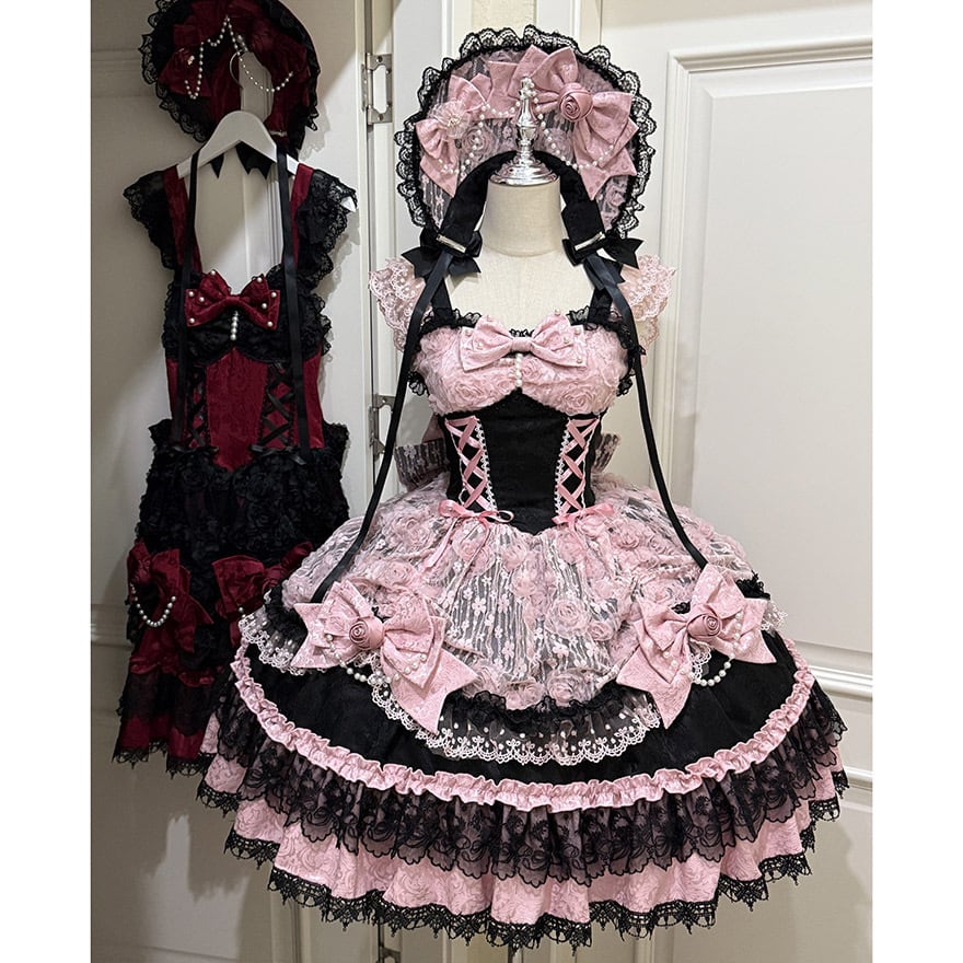 地雷系 JSK レースアップ×フリル イベント×コンカフェ向け｜WithU