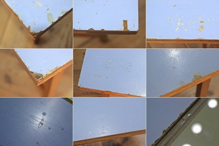 レトロ 作業台 平机 デスク メラミン天板 スクール 学校 引き出し付 2杯 レトロ 作業台 平机 デスク メラミン天板 スクール 学校 木製