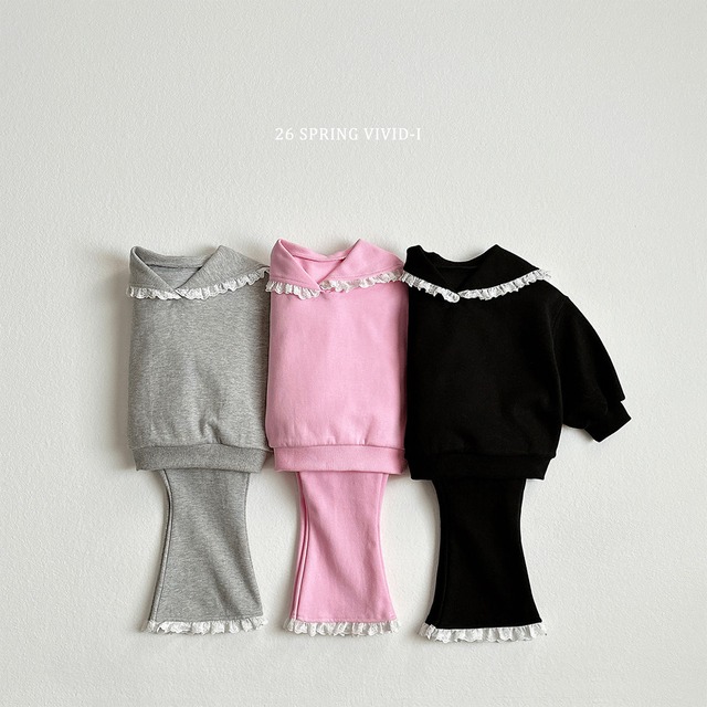 【取寄】vivid-i｜lace sailor set｜レースセーラー上下｜XS-JM｜kids&jr｜26 spring