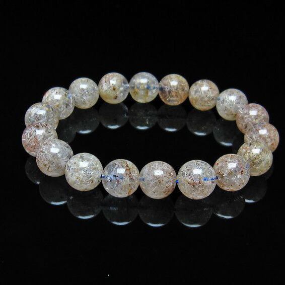 ホワイトガーデンファントムクォーツ ブレスレット 11mm [M便 1/10] 111-16678