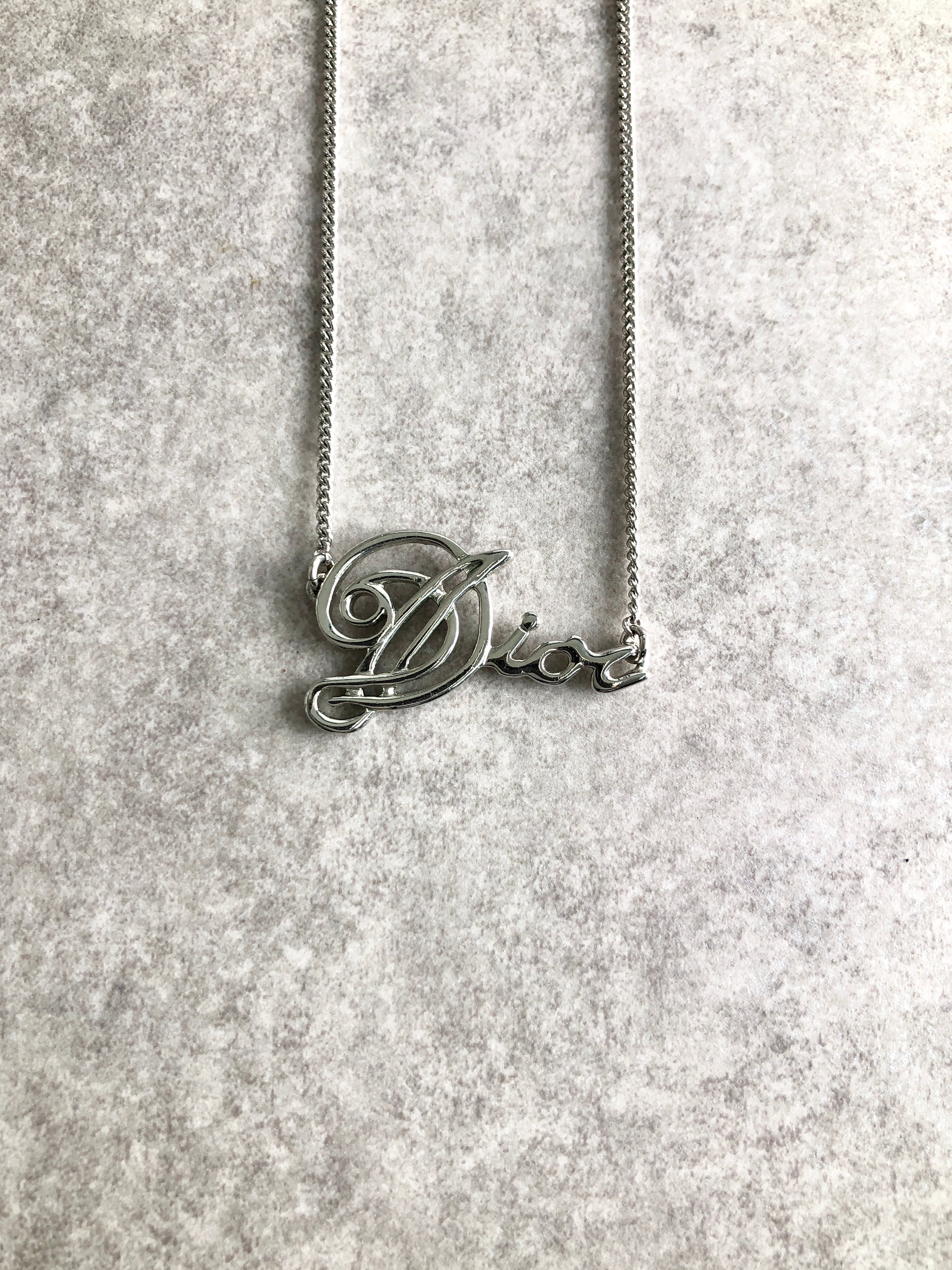 Christian Dior クリスチャン ディオール ネックレス シルバー DIOR