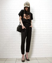 COOLAロゴエンブロイダリーレオパードCAP　CQ-44554H