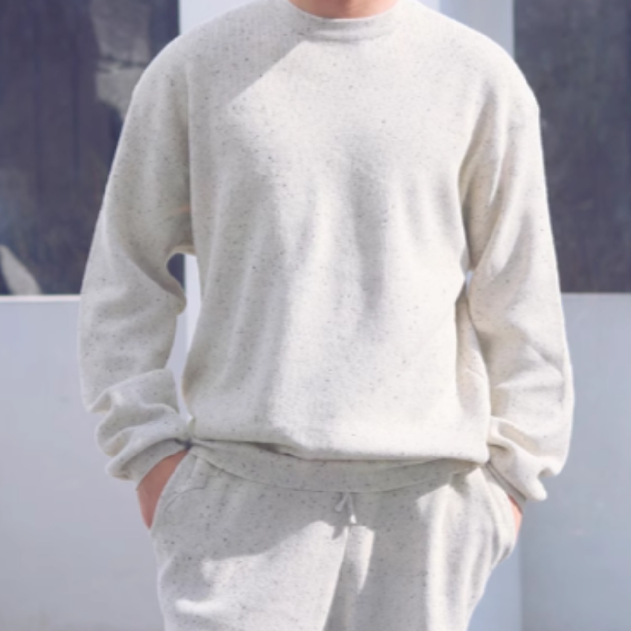 ベーシックラウンドネックニット（別売りでセットアップのショーツあり）　0842