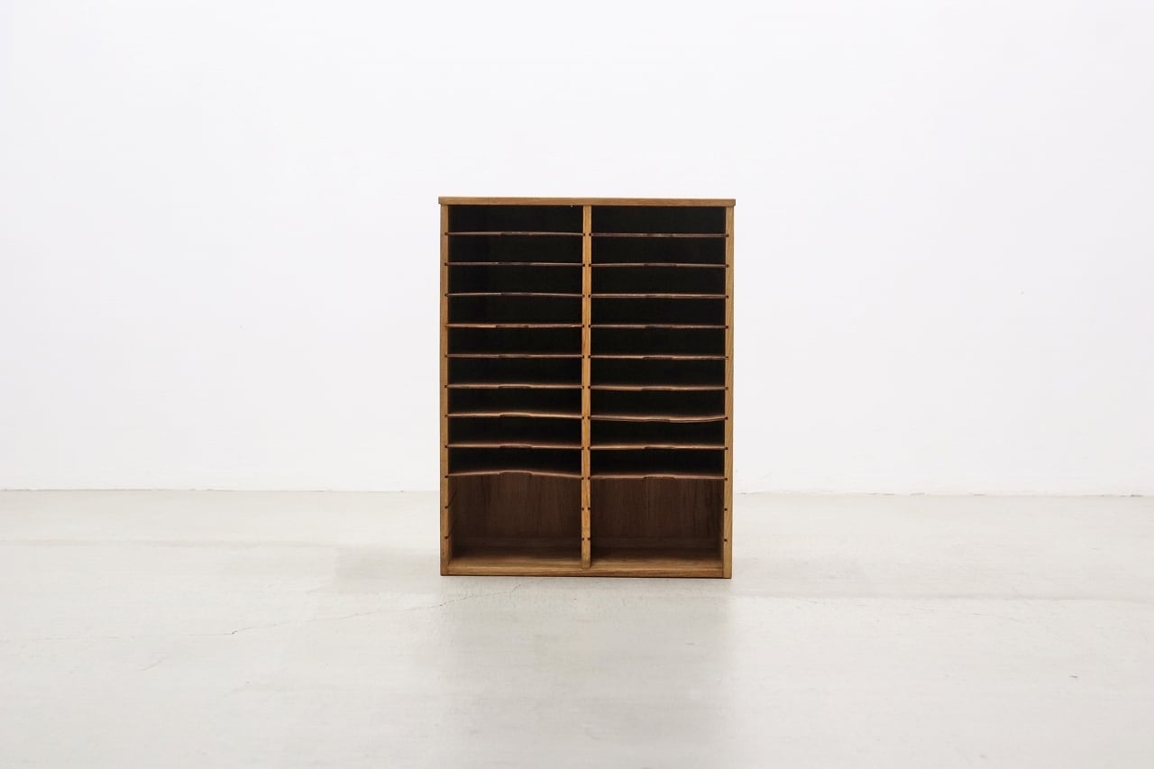 沼津店】レトロ 書類ケース レターラック カルテケース 収納棚 仕切り