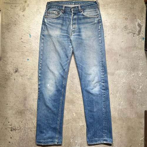 80's Levi's リーバイス 1501-0117 デニム 赤耳 Red Line 刻印524 縮率10％ 内股シングル ロングレングスモデル 実寸W33～34 USA製 希少 ヴィンテージ BA-2370 RM2789H