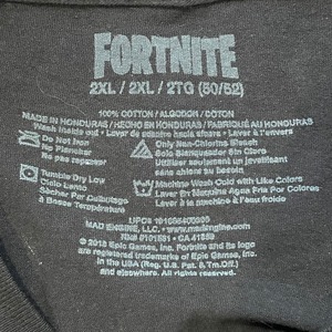 【FORTNITE】フォートナイト 半袖 Tシャツ 2XL ビッグサイズ NPC シルエット エモート US古着 アメリカ古着