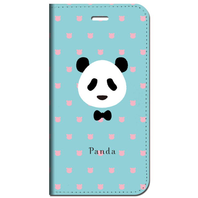 iPhone対応 スマホ 手帳型ケース パンダ ミント 動物 キュート 【iPhone17 / iPhone16 / iPhone16e / iPhoneSE 他 iPhone各機種対応】 st39