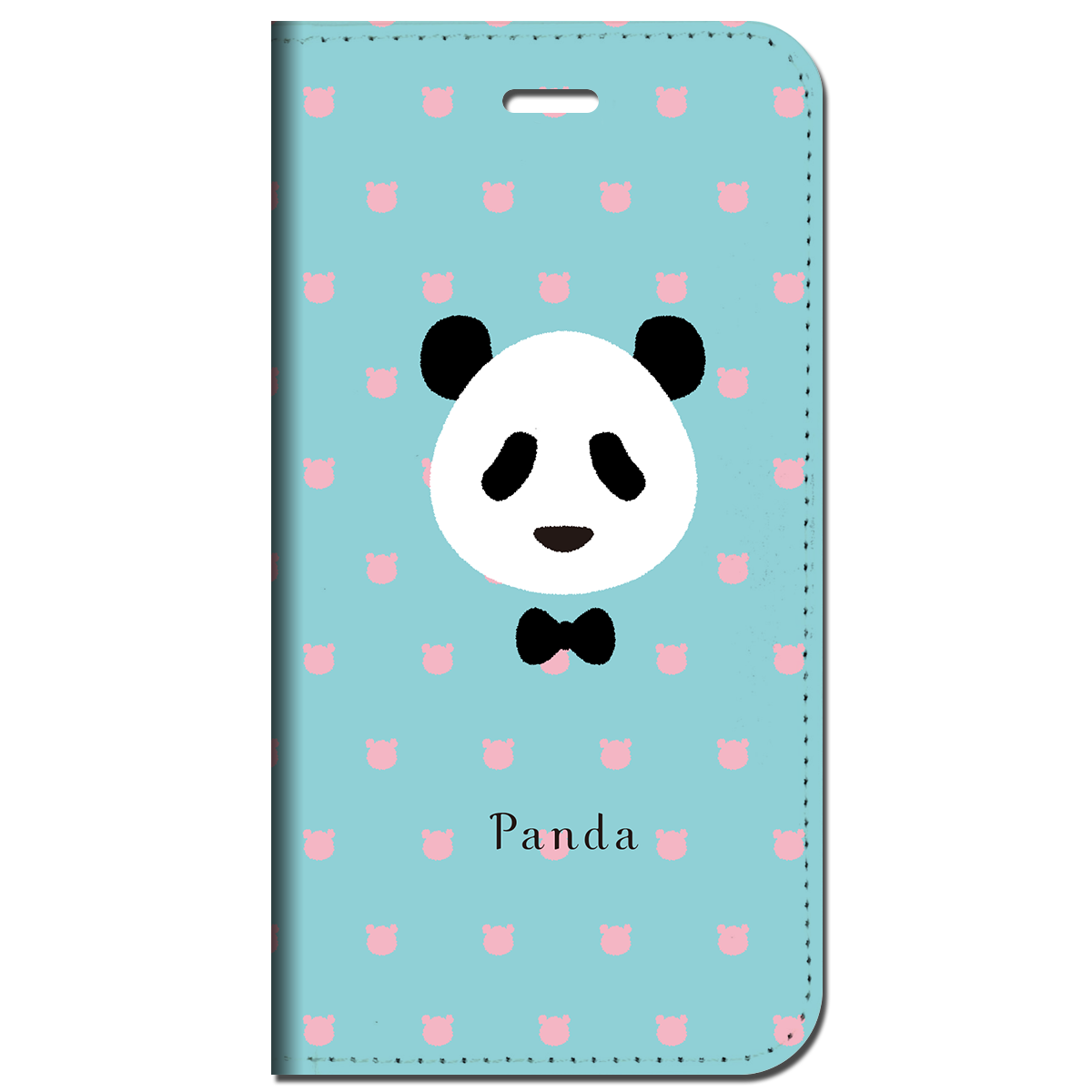 iPhone対応 スマホ 手帳型ケース パンダ ミント 動物 キュート 【iPhone17 / iPhone16 / iPhone16e / iPhoneSE 他 iPhone各機種対応】 st39