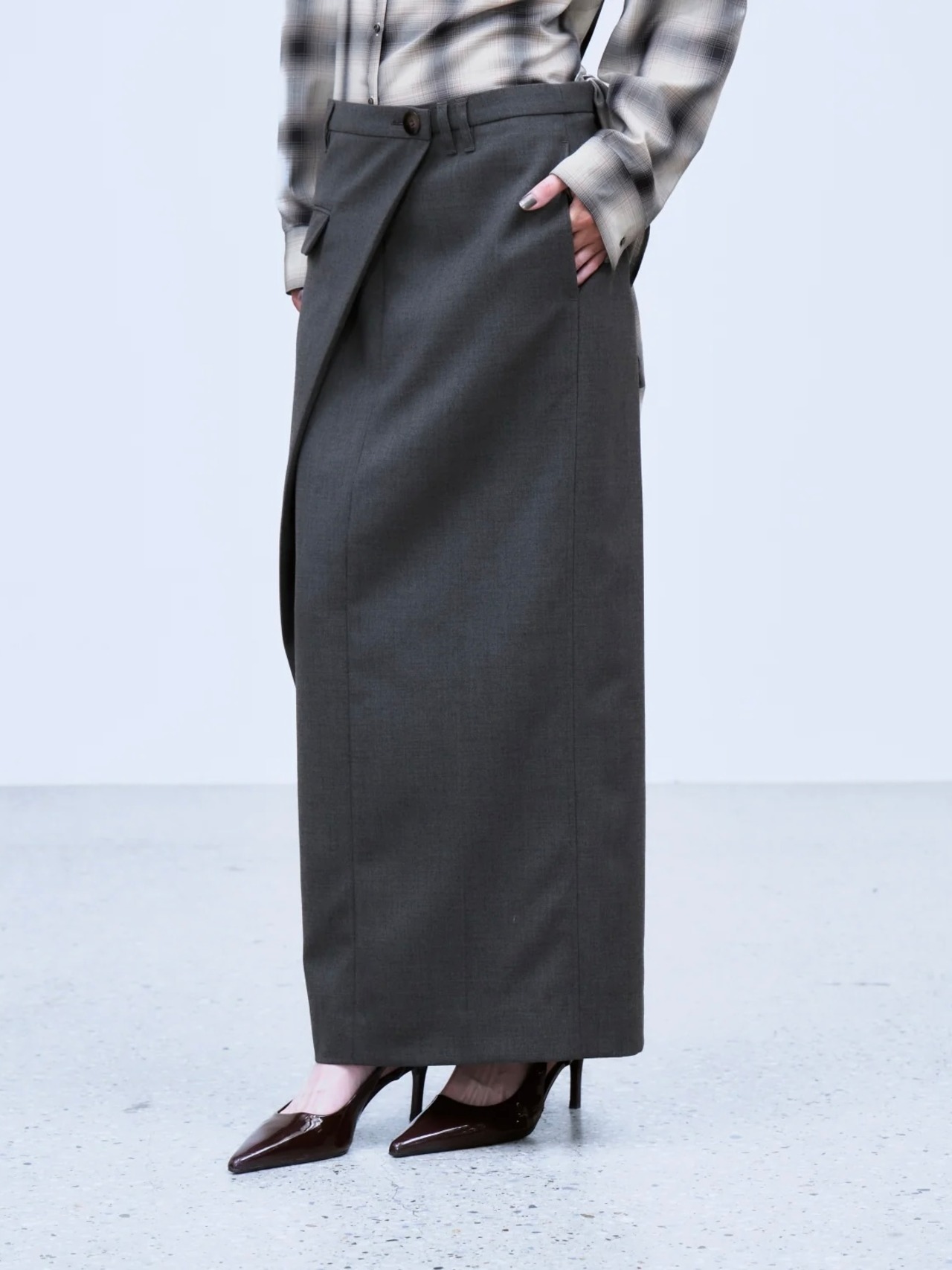 【26AW】THINGS THAT MATTER シングスザットマター / スカート / ASYMMETRIC WRAP SKIRT 0586TM0644P - 9