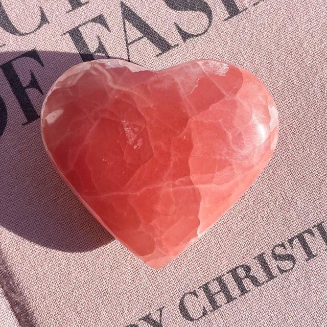 Rose Calcite Heart 3 ✧ ローズカルサイト