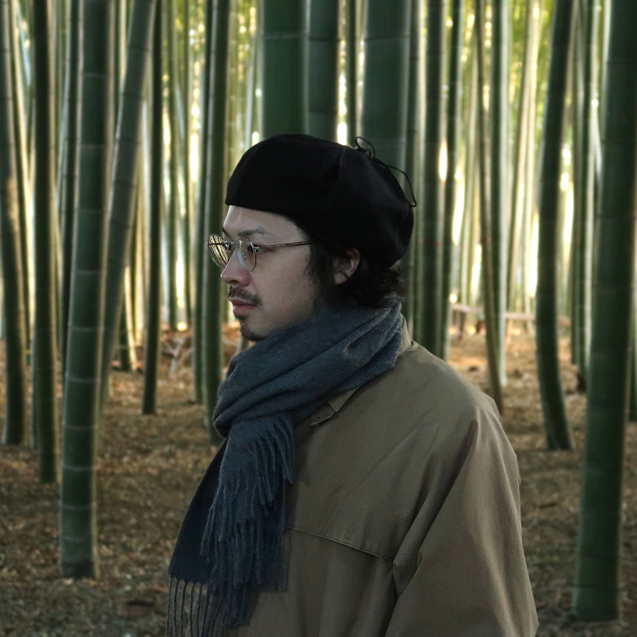 Dari|Melton ear beret -Black-