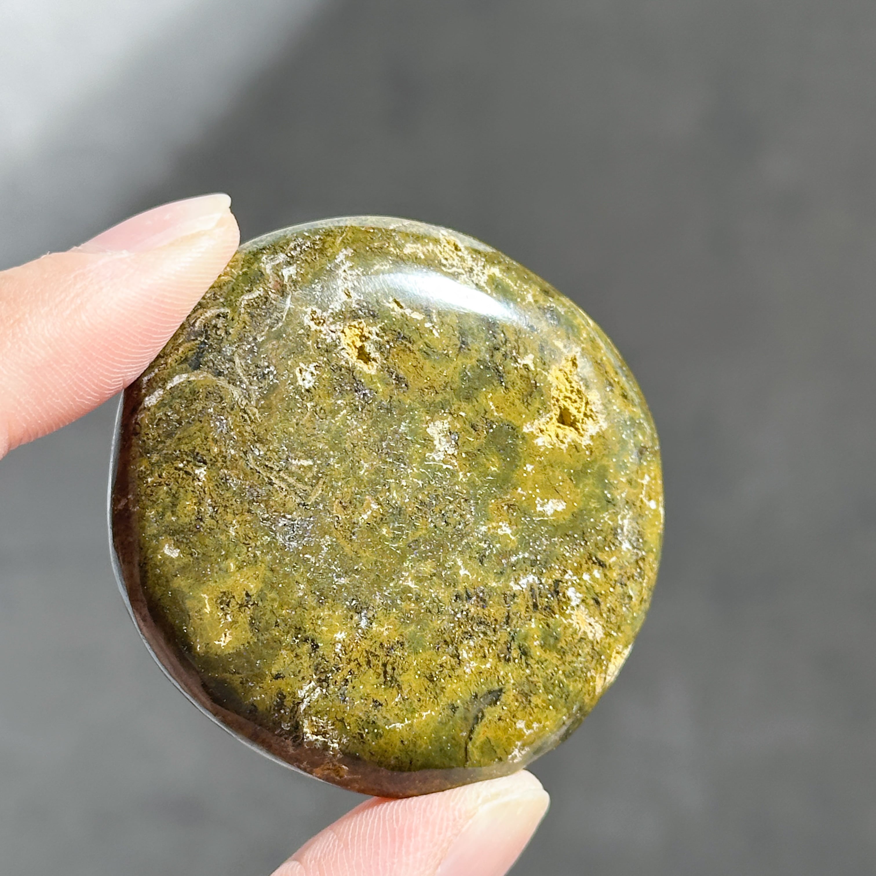 オーシャンジャスパー パームストーン61◇ Ocean Jasper ◇天然石