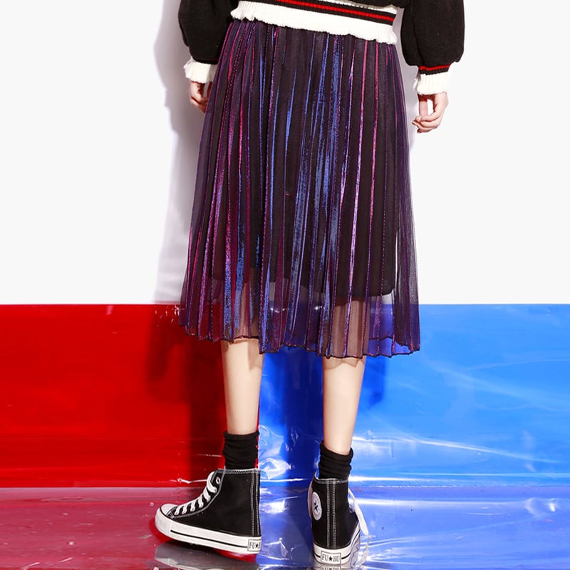 Aurora Pleated Long Skirt / オーロラ プリーツ ロング スカート