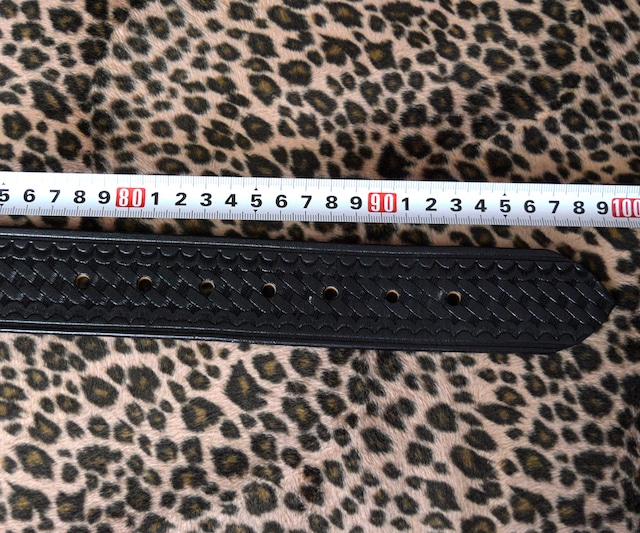 GOOD! BOSTON LEATHER BASKET WEAVE GARRISON BELT 34