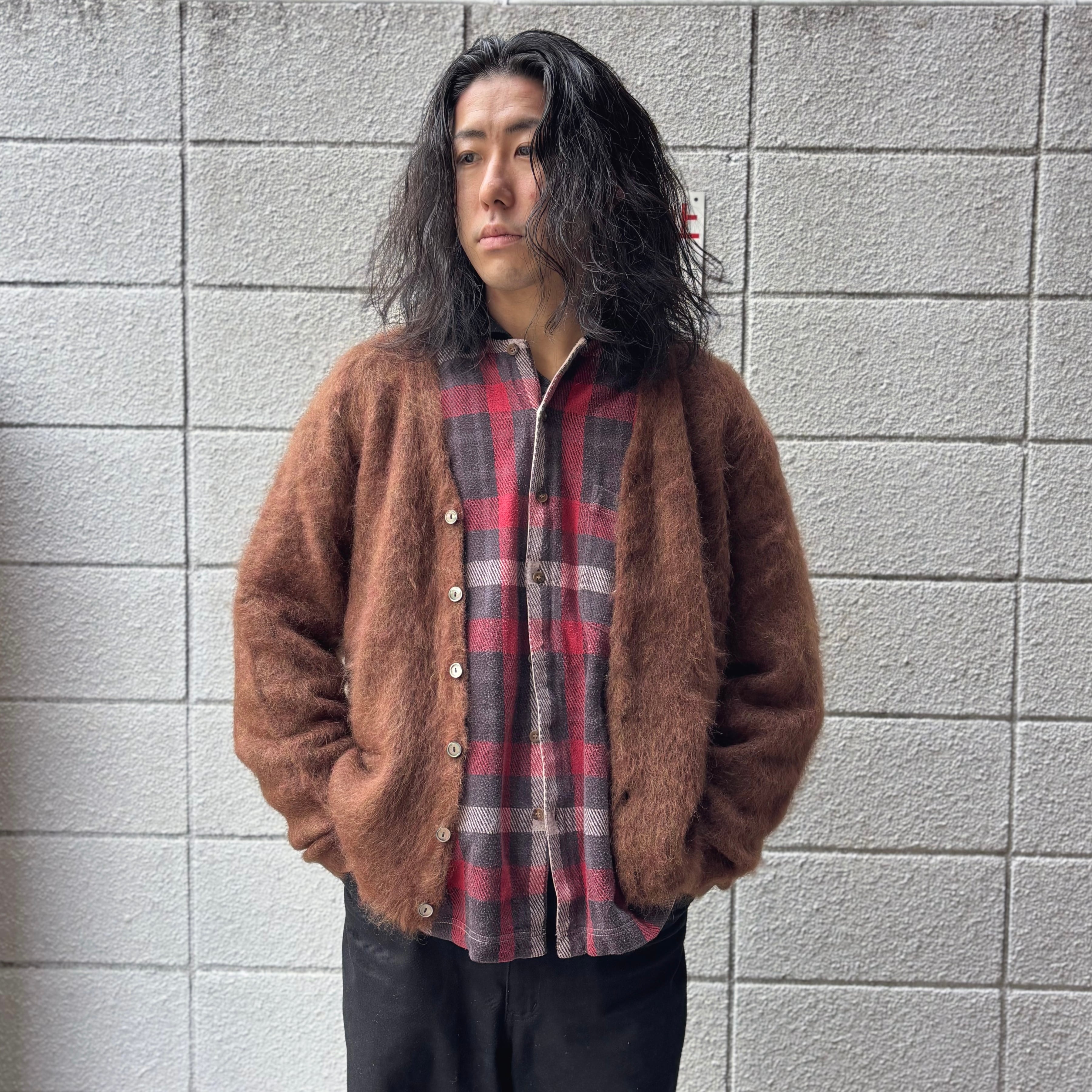 A.R.P.®︎ Premium Classic Mohair Cardigan W/Pocket 42 - Mahogany
