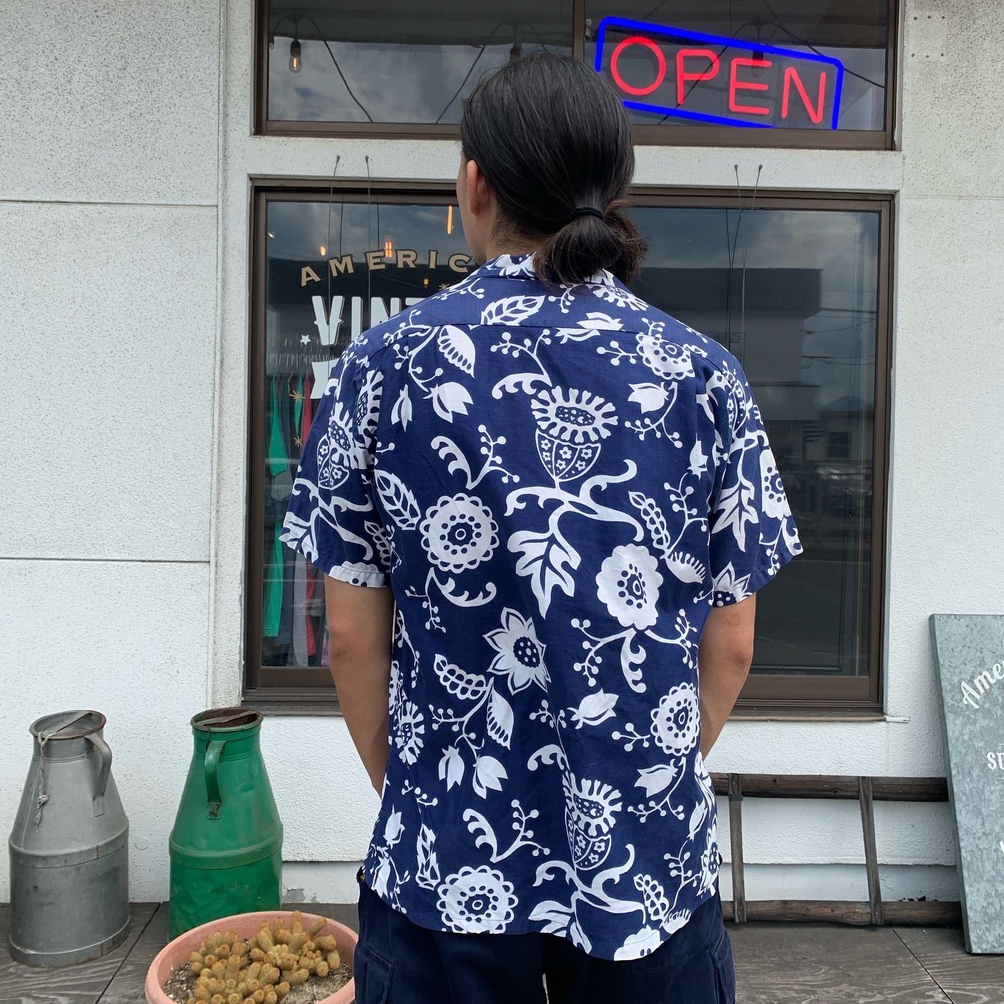 1960's USA製 Kehaulani ケシ柄？ アロハシャツ 半袖 ハワイアンシャツ