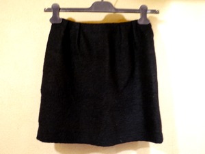 美品◆NOLLEY'S Sophi ノーリーズ タックデザイン バックジップ ウール スカート 黒 36◆