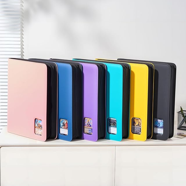 ProCase カードファイル 透明窓付き トップローダー 超大型 9つの