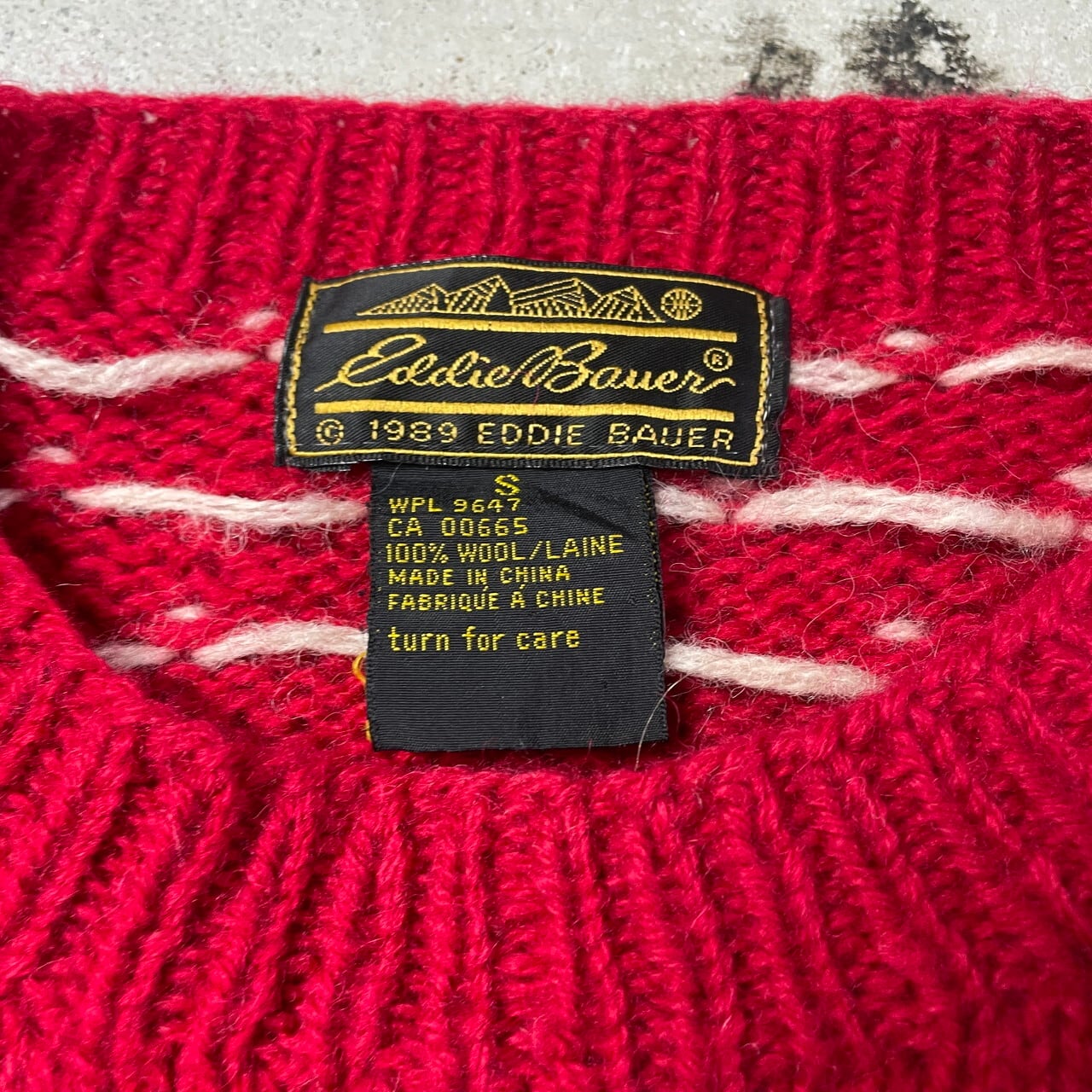 90s エディーバウアー Eddie Bauer バーズアイ ニット ウール 90年代 Eddie Bauer エディーバウアー バーズアイ柄 ウールニット