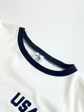 80s Champion "USAFA" Ringer Tee MADE IN USA Size L