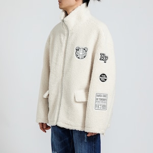 SALE 送料無料【HIPANDA ハイパンダ】メンズ エコファー ジャケット  MEN'S FAUX FUR JACKET / WHITE・BLACK