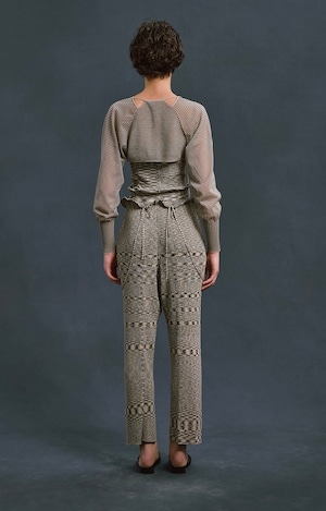 Black Gradient Yarn Pants / GRAY×CHARCOAL