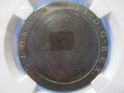 イギリス 1ペニー銅貨☆1797年／ジョージ3世／ブリタニア座像