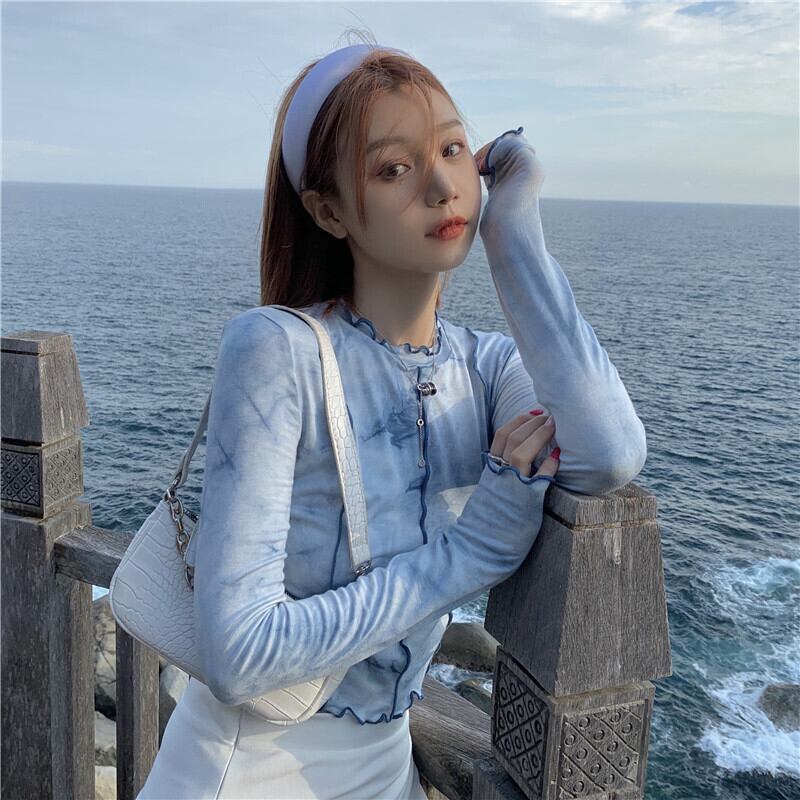 Tシャツ レディースサマースタイルスリム薄手ショートトップス ロング 夏物 ドラファッションホール98497883622