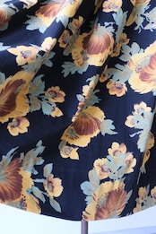 Sunflower pattern midi skirt