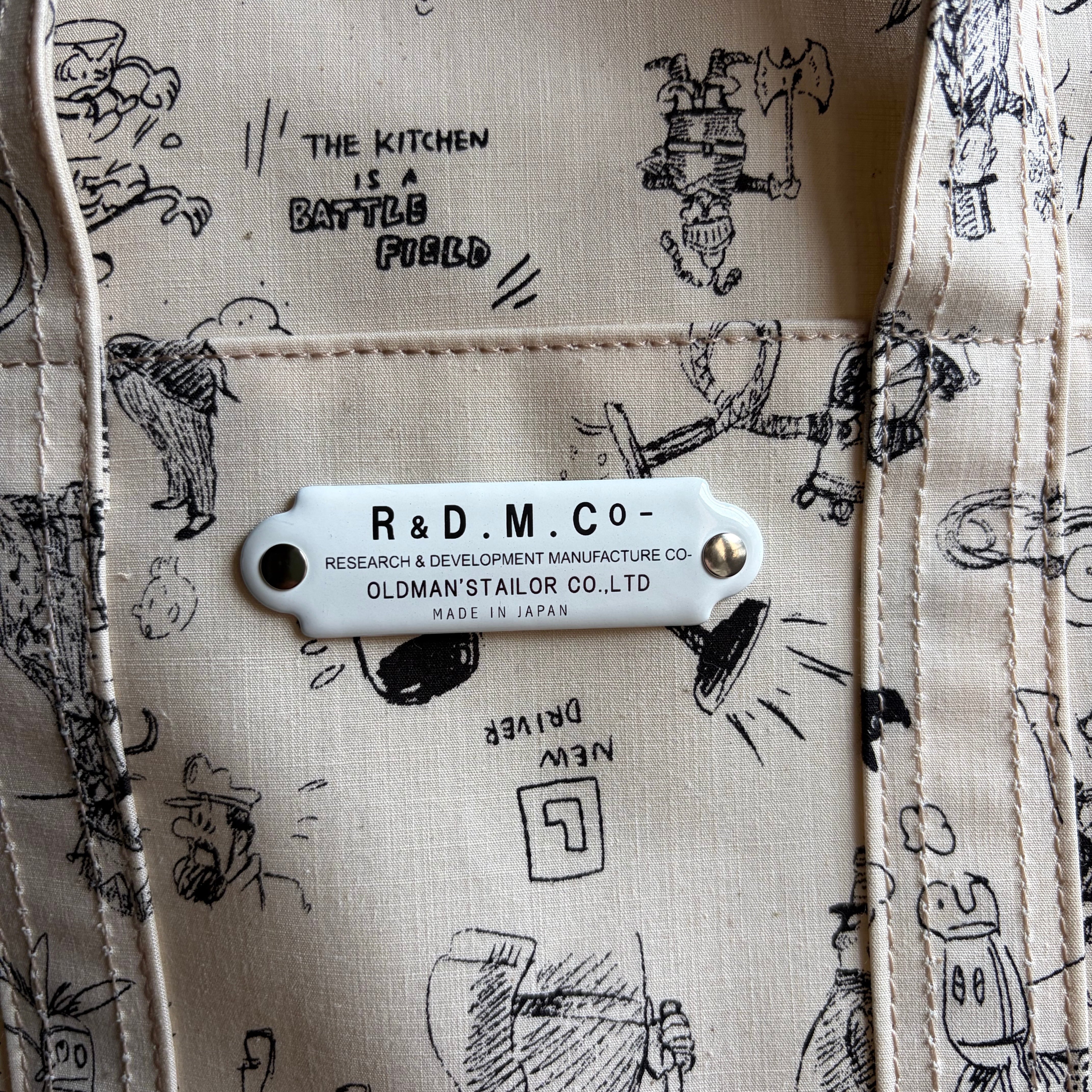 【新品未使用】R&D.M.Co- イラストプリントバッグ R&D.M.Co-/OLDMAN'S TAILOR オールドマンズテーラー GRAFFITI TOTE BAG
