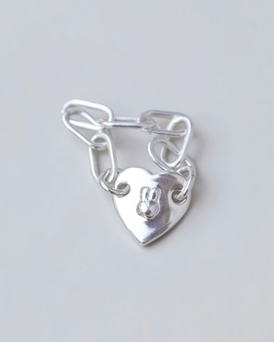 うさぎ face ハートプレートリングsilver925 #LJ23038R rabbit heart plate ring