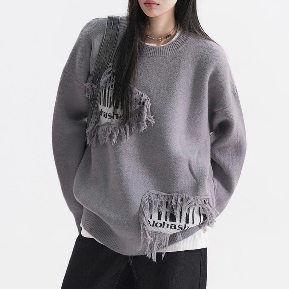 knit mid length tops / l1009