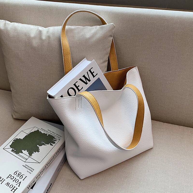 ソフトレザー多用途ワンショルダービッグバッグメス2020新トレンドシンプル大容量コミューターバケットバッグワークハンドバッグ 手作りハンドバック87023516974