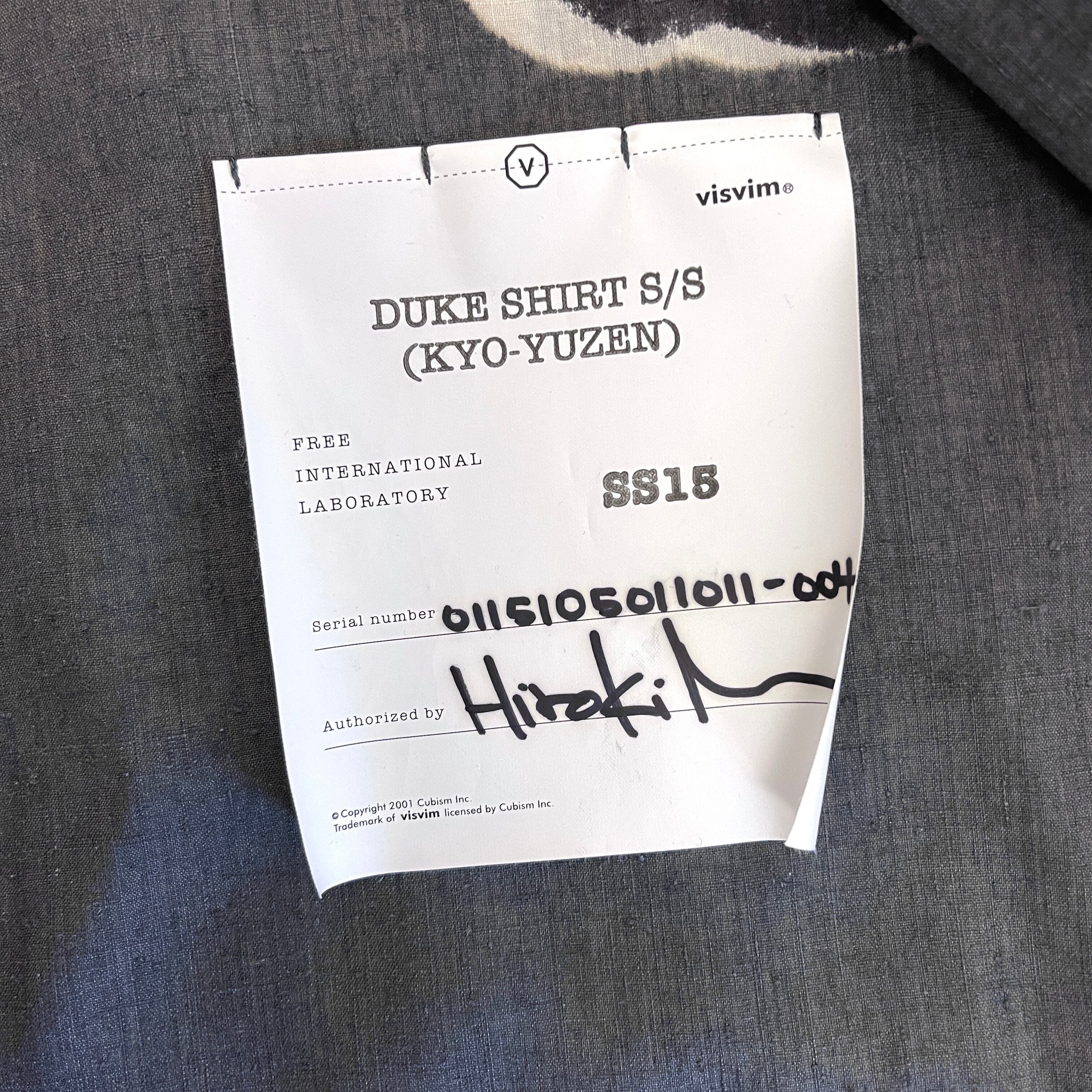 VISVIM(ビズビム) DUKE SHIRT S/S (KYO-YUZEN)15SS (gray) No VISVIM(ビズビム) DUKE SHIRT S/S (KYO-YUZEN)15SS (gray) No