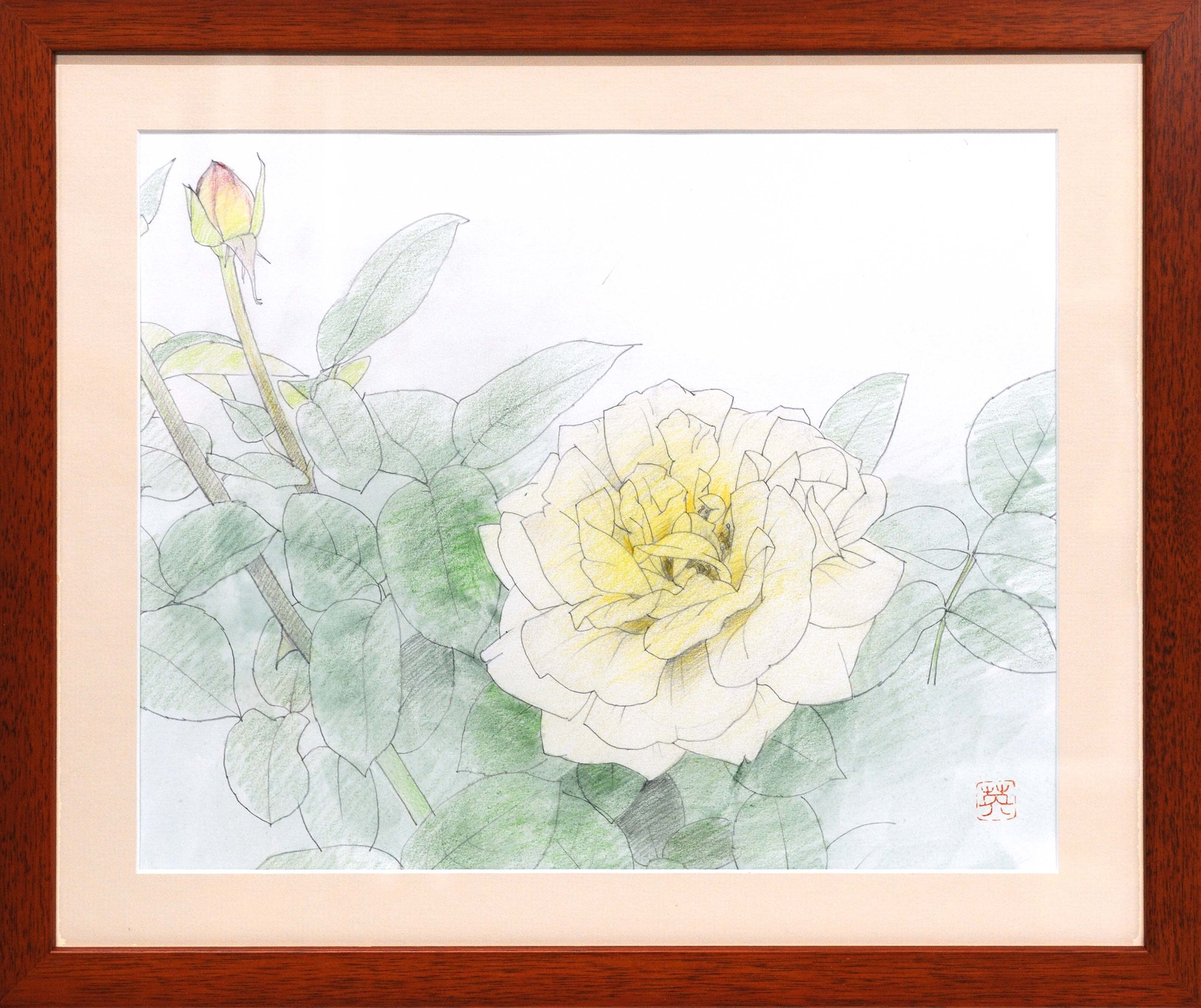 クレマチス（日本画）Clematis | 牧野伸英の日本画ショップ -Nobuhide