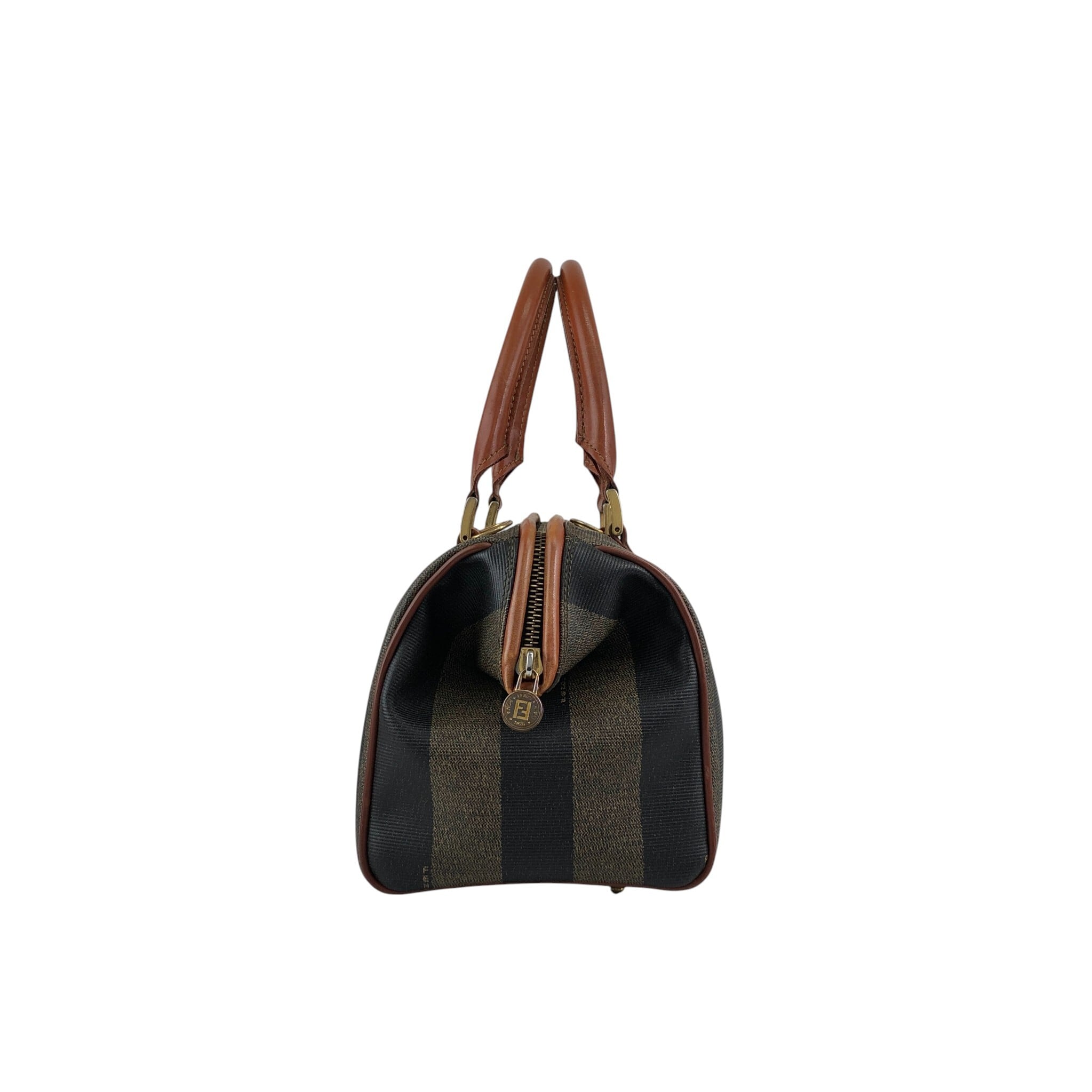 フェンディ ハンドバッグ 2way ショルダー レザー×ナイロン FF柄 フェンディ ハンドバッグ 2way ショルダー レザー×ナイロン FF柄