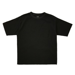 SILKET CTTN S/S TEE / シルケットコットン半袖T (BLACK)