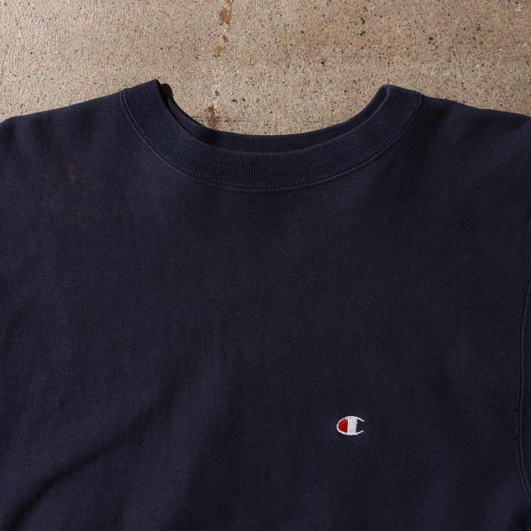 90s 紺無地 L リバースウィーブ ネイビー スウェット チャンピオン 