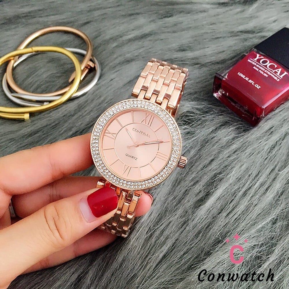 rose gold】ラインストーン付き 高級時計 ステンレス鋼 特別 rose gold】ラインストーン付き 高級時計 ステンレス鋼 特別