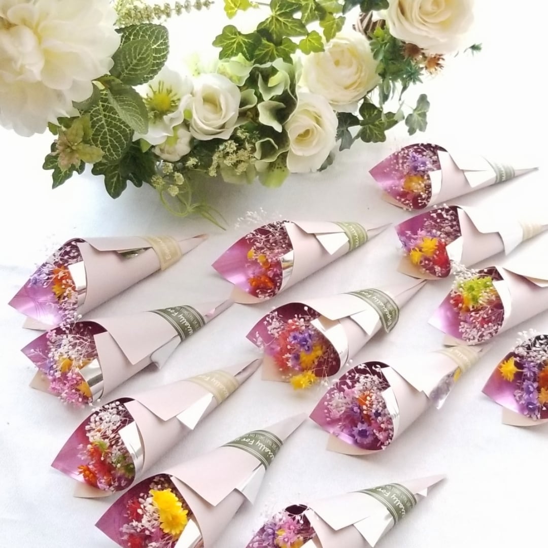 ミニ花束【1個からOK】カスミソウ／ドライフラワー 花束 ミニブーケ