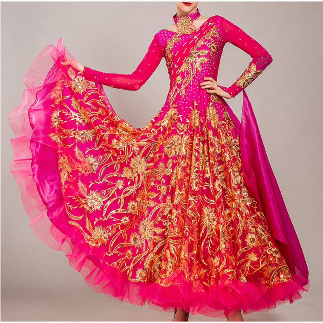 グランド フローリッシュデザイン カラードレス ds0024